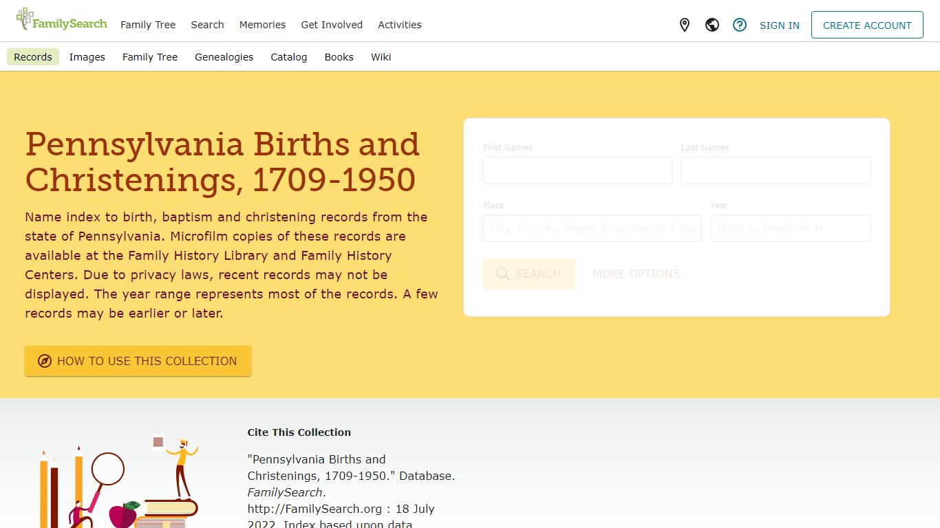 Pennsylvania Births and Christenings, 1709-1950 • FamilySearch